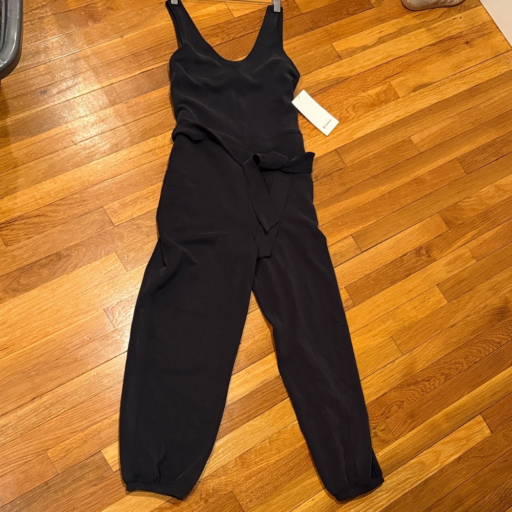 lululemon Sleeveless Belted V-Neck Jumpsuit